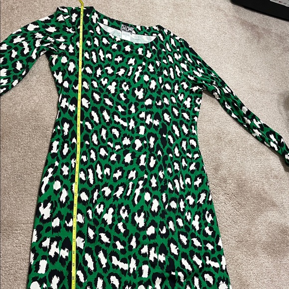 Diane Von Furstenberg SILK Muriel Long Sleeve Leopard Print Midi Dress - Picture 9 of 10
